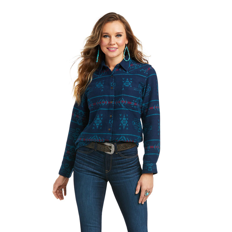Ariat Hemden Damen - Real Billie Jean Navy ( YHSUR-1098 )